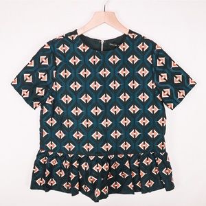 English Factory embroidered peplum top NWT $85